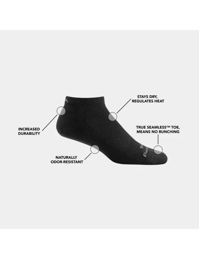 Black sock with features highlighted on a white background