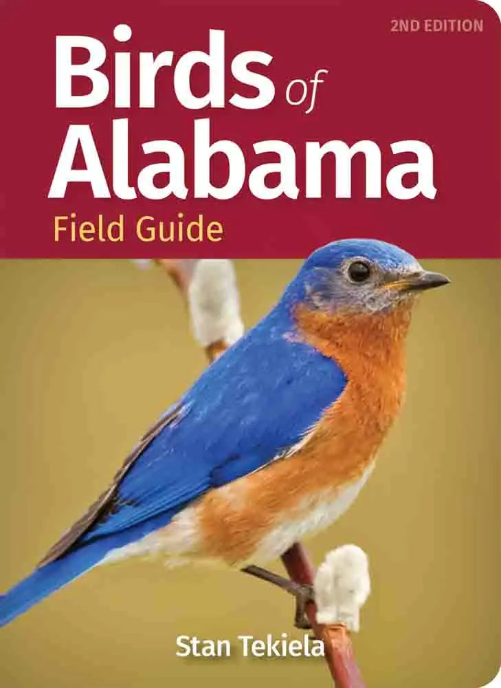 Birds of Alabama Field Guide 2nd Edition by Stan Tekiela book cover with a bluebird