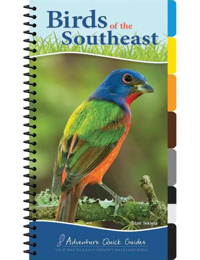 Birds of the Southeast book cover with a painted bunting bird