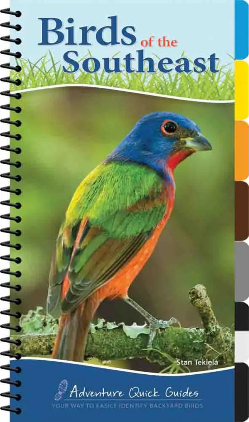 Birds of the Southeast book cover with a painted bunting bird