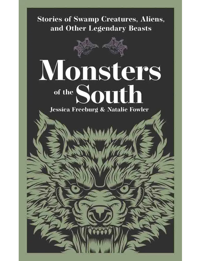 Monsters of the South book cover with a green werewolf illustration