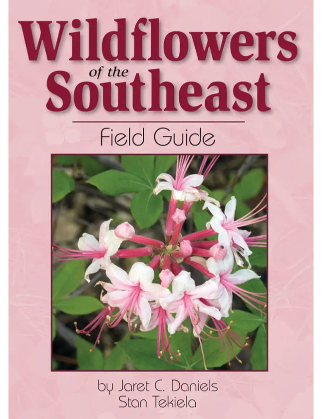 Wildflowers of the Southeast Field Guide book cover with pink and white flowers