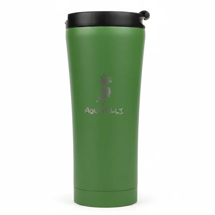 Green Aqualli tumbler with black lid