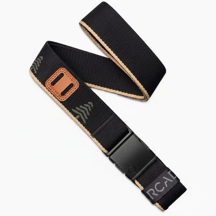 Black belt with tan trim and buckle