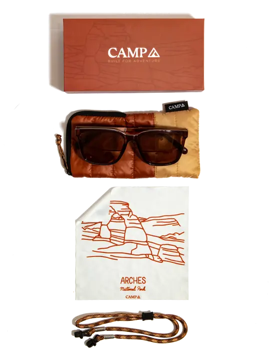 CAMP Crag Sunglasses - Clay/Arches Engraved Edition Basic Polarized Brown