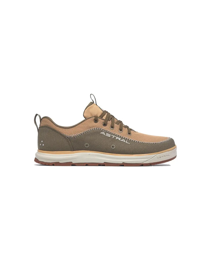 Astral Loyak AC shoe in brown and tan with white sole and brown tread