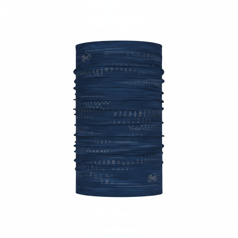 Blue tubular neck warmer