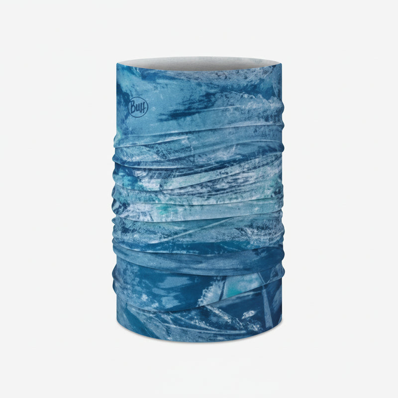 Blue patterned neck gaiter