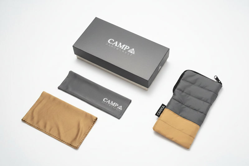 Campa branded box, pouch, and quilted case
