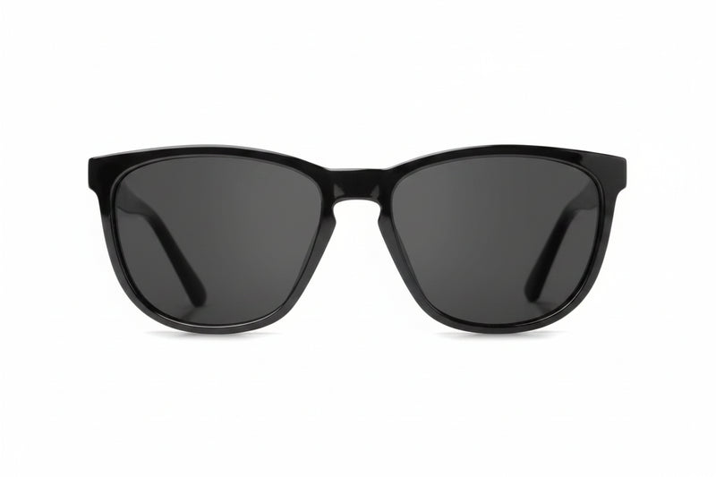 Black sunglasses with dark lenses