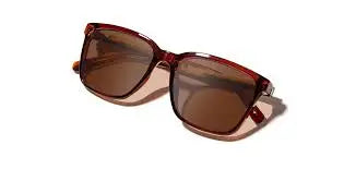 Brown tortoiseshell sunglasses with brown lenses