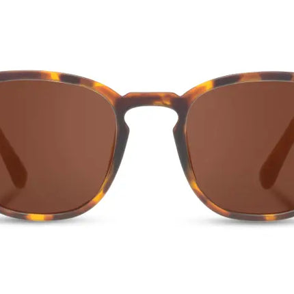Tortoiseshell sunglasses with brown lenses
