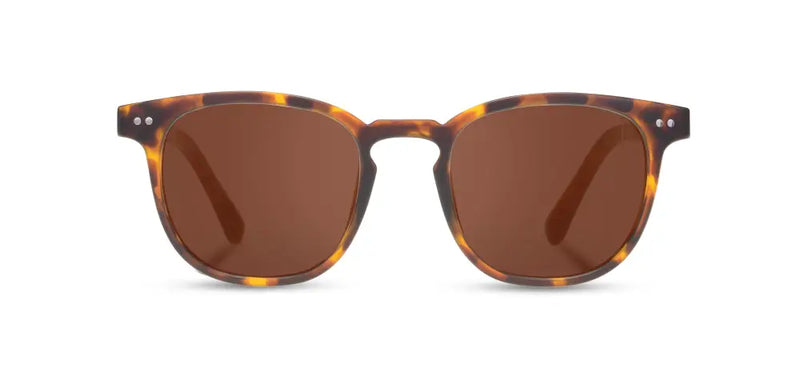 Tortoiseshell sunglasses with brown lenses