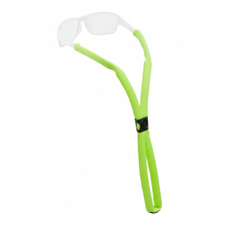 Green glasses strap with white glasses