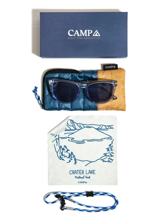 CAMP Arrowcrest Sunglasses - Crater Lake Engraved Edition Basic Polarized Blue