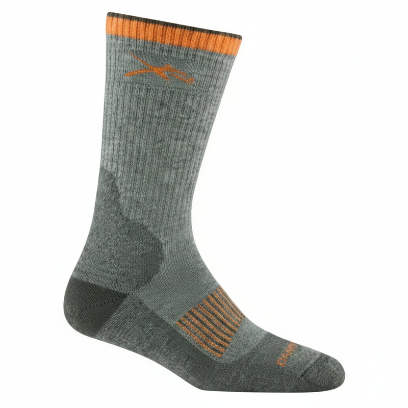 Grey and orange Darn Tough hiking sock