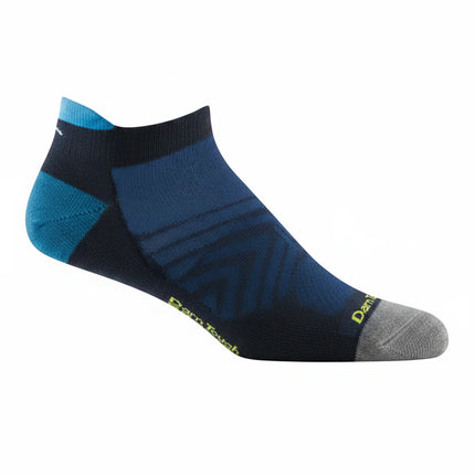 Darn Tough mens element no show tab lightweight running sock in blue