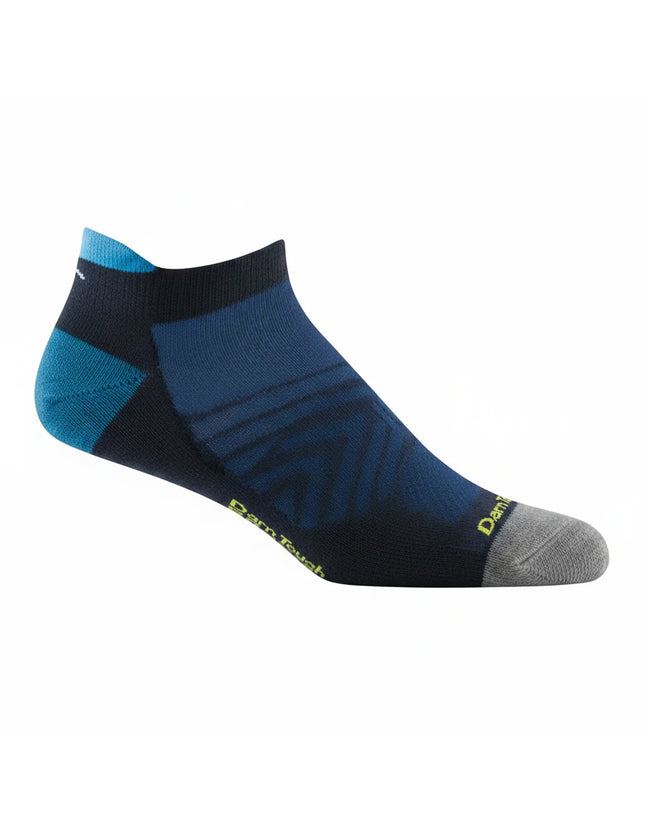 Darn Tough mens element no show tab lightweight running sock in blue
