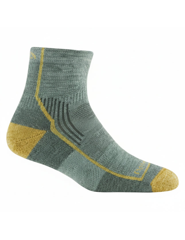 Grey and yellow ankle sock