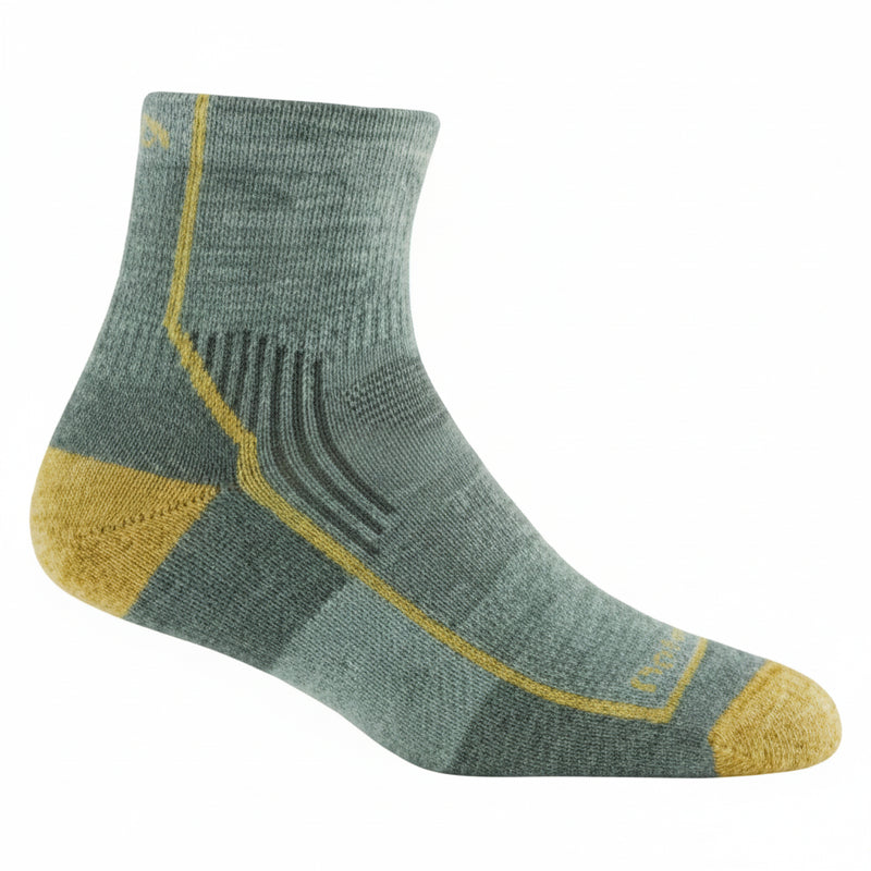 Grey and yellow ankle sock