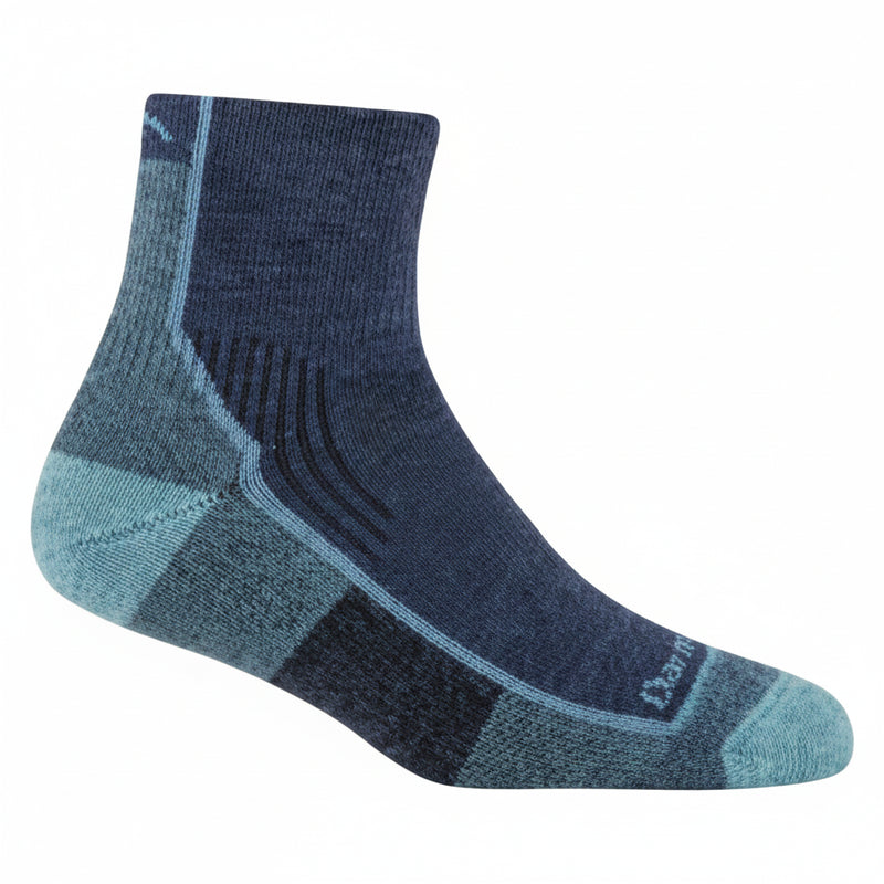 Darn Tough Hiker Quarter Midweight Hiking Sock in blue