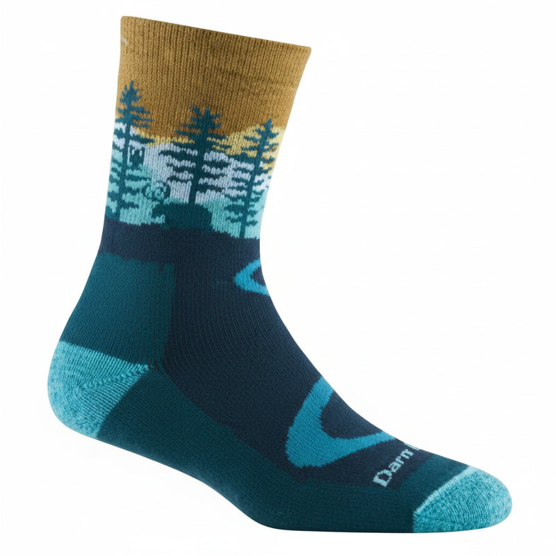 Darn Tough Hiker Micro Crew Midweight Hiking Sock with forest design