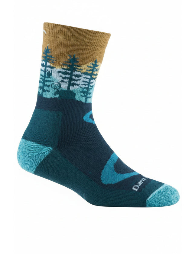 Darn Tough Hiker Micro Crew Midweight Hiking Sock with forest design