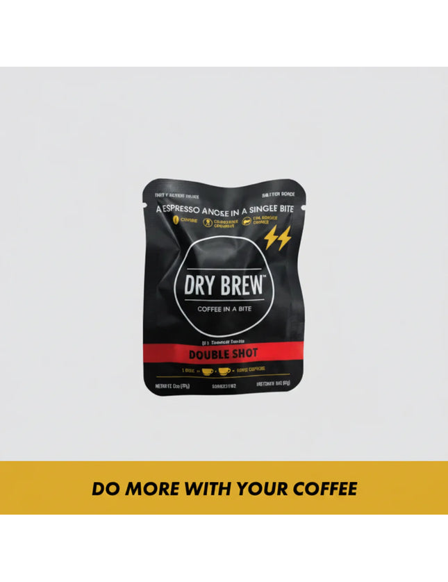 Dry Brew coffee in a bite double shot packaging