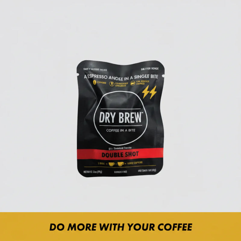 Dry Brew coffee in a bite double shot packaging