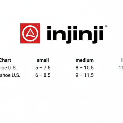 Injinji sock size chart for men and women