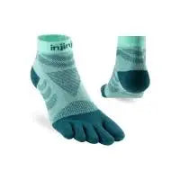 Injinji Run Lightweight No-Show Coolmax Socks in mint green and teal