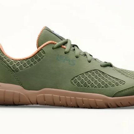Green and brown Lems Primal Pursuit shoe