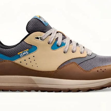Lems Shoes brown and blue men's trail shoe