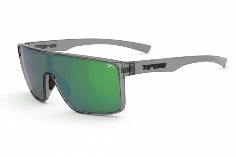 Tifosi Rail sunglasses with green lenses and gray frames