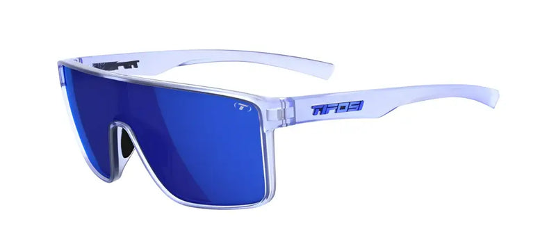 Tifosi Rail sunglasses with clear frames and blue lenses
