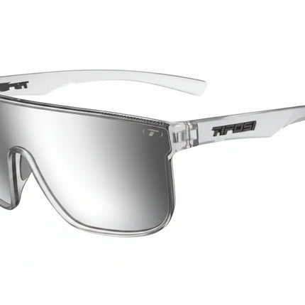 Tifosi Rail sunglasses with clear frames and mirrored lenses