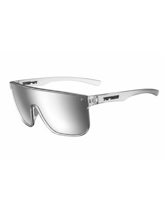 Tifosi Rail sunglasses with clear frames and mirrored lenses