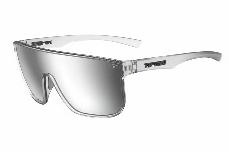 Tifosi Rail sunglasses with clear frames and mirrored lenses
