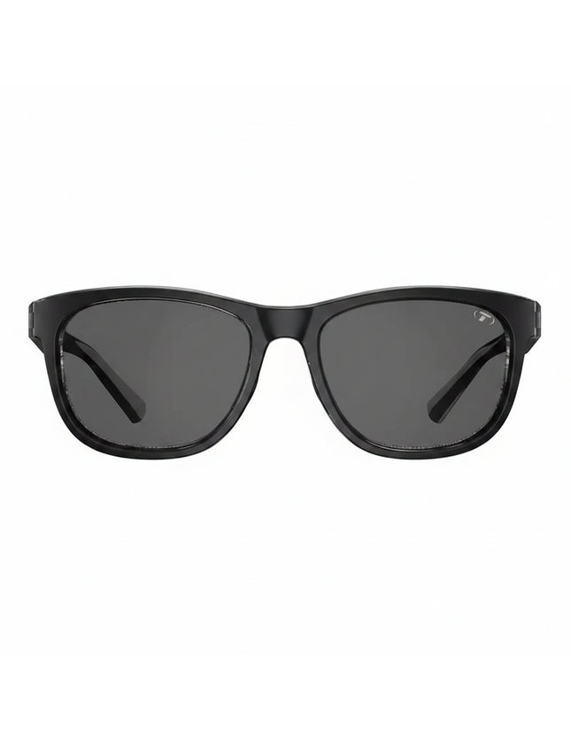 Black sunglasses with dark grey lenses