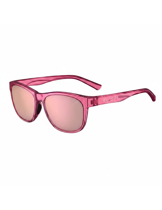 Pink sunglasses with mirrored lenses