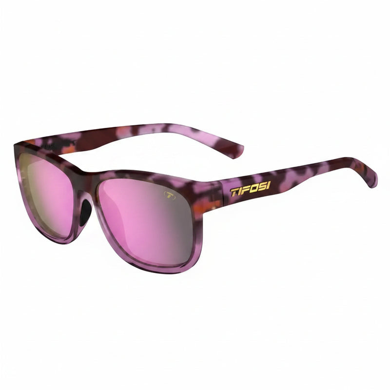 Tifosi Swank sunglasses in purple tortoise with pink lenses