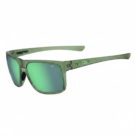 Tifosi Swank XL sunglasses in olive green with green mirrored lenses