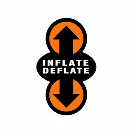 Inflate Deflate graphic with up and down arrows