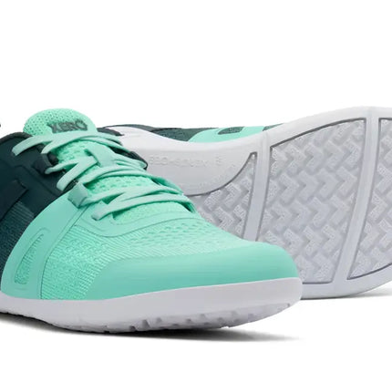Pair of Xero Shoes HFS II running shoes in dark green and mint green